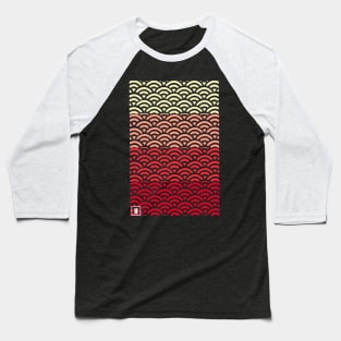 Retro Japanese Clouds Pattern RE:COLOR 21 Baseball T-Shirt